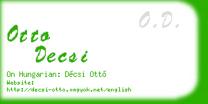 otto decsi business card